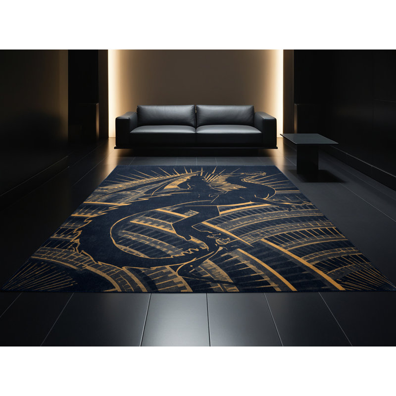 Tapis arc-en-ciel moelleux moelleux et moelleux Fairwinds Dragon Rider, 4 x 2