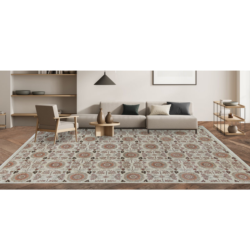 Ziegler Hand-Knotted High-Quality Ivory Area Rug