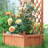 50"H 2-Piece Mobile Outdoor Raised Garden Bed Wood Planter Box With Trellis And Wheels-2116846099