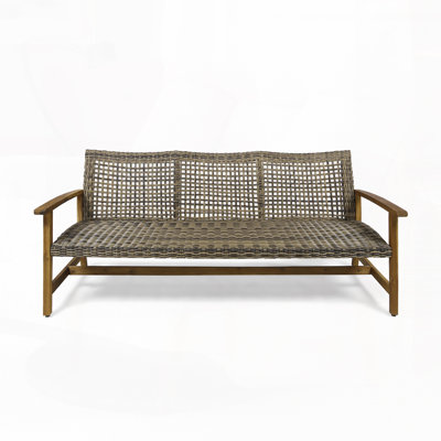 75.25"L Patio Rattan Sofa