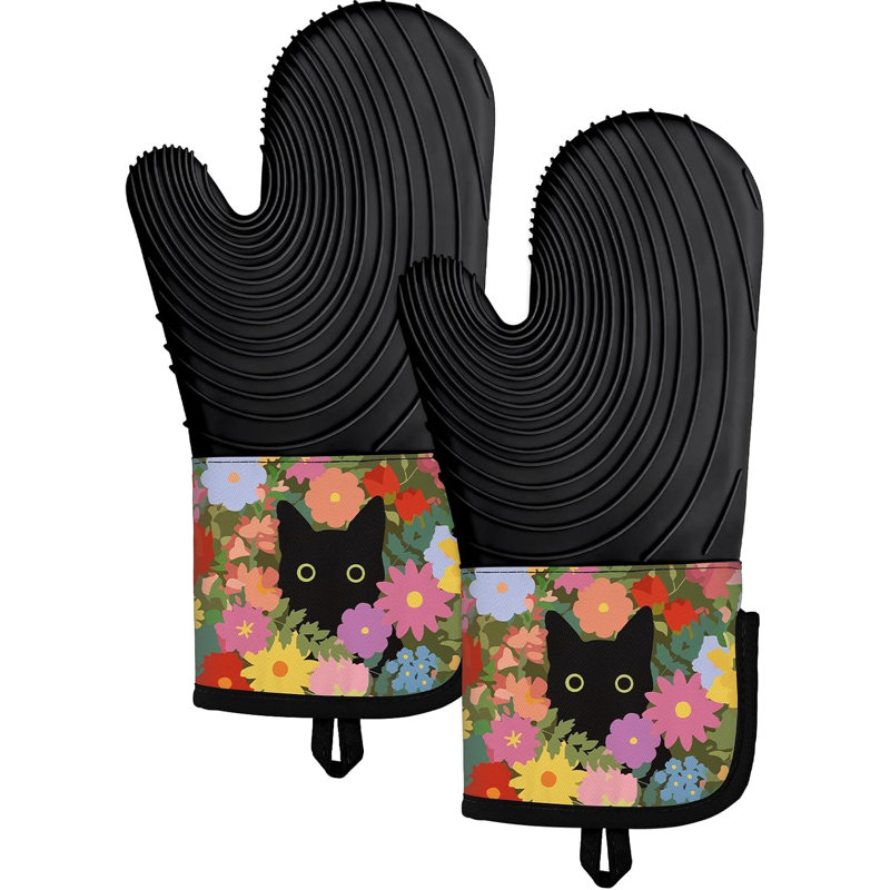 Ensemble de 2 maniques longues en silicone Black Cat