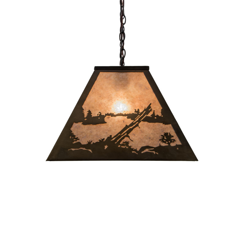 6 - Light Pendant, 24" - 45" H x 48" W x 17" D