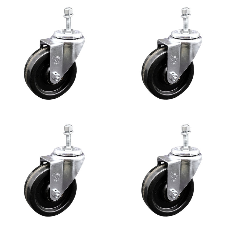 Ensemble de roulettes pivotantes 4 po
