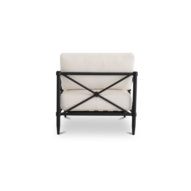 Willow Outdoor Lounge Chair, Ivory Performance Fabric