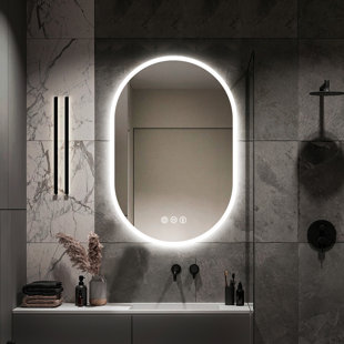 Moon Gleam Illuminated Dots - LED Bathroom Mirror - Natural White Light -  Round