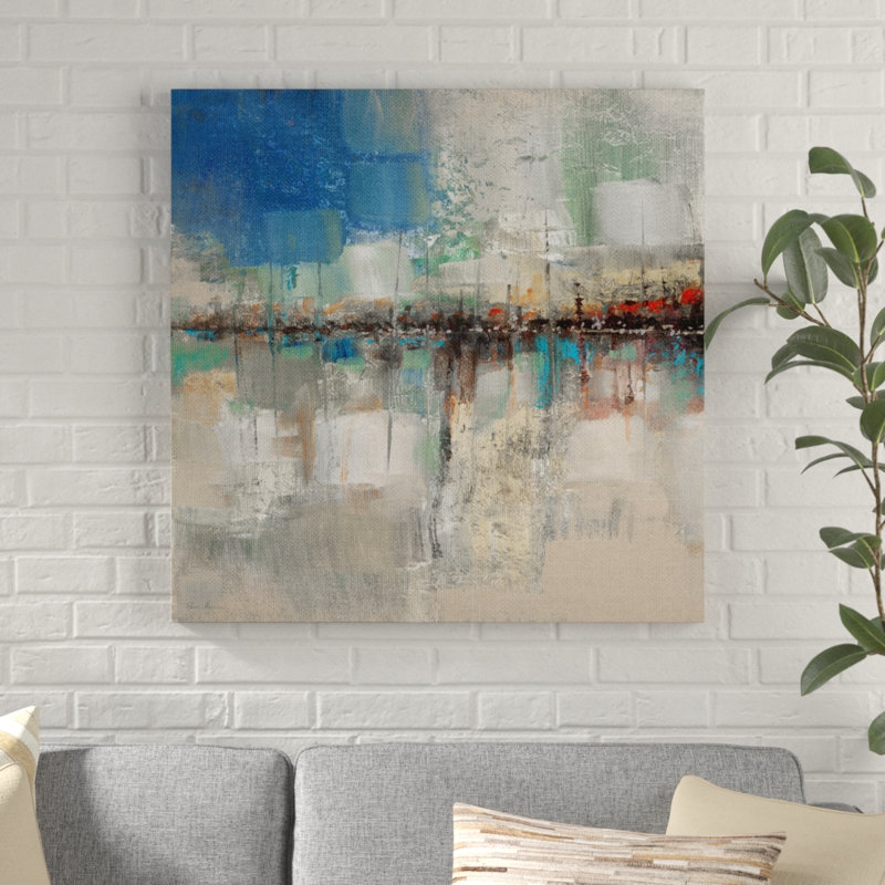 « shoreline reflection i », reproduction de peinture à l’acrylique sur toile tendue, H 24 po x l 24 po x P 1,5 po