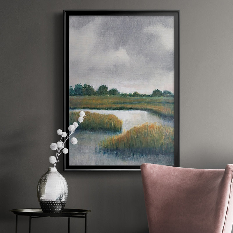 Salt Marshes I, reproduction encadrée de qualité supérieure - prête à être accrochée, H 30,5 po x l 22,5 po x P 1 po
