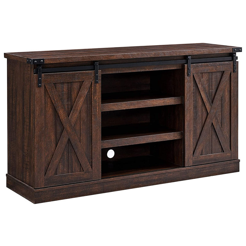 Unfinished TV Stand for TVs up to 65", Dark Brown