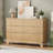 Modern Fluted 6-Drawer Dresser, 47" Wide Bedroom Chest of Drawers with Metal Handles, Anti-Tip Kit & Spacious Storage-1179559058