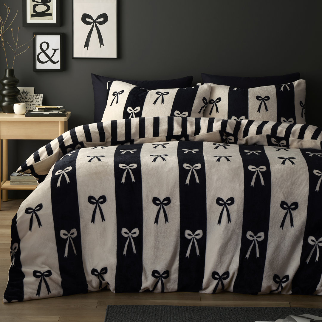 Fusion Bows Striped Duvet Cover Set with Pillowcases