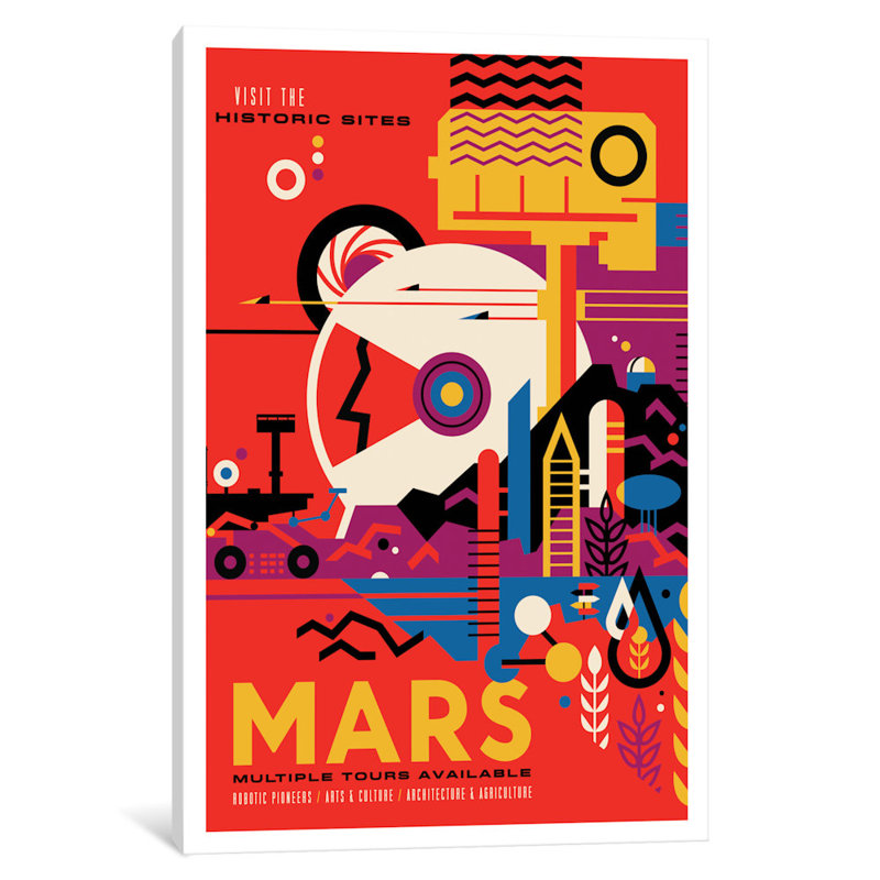 « visions of the future series mars »-impression sur papier, H 60 po x l 40po x P 1,5 po