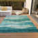 Lizabeta Machine-Washable Indoor/Outdoor Teal Rug