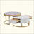 Modern Round Nesting Coffee Table With Drawers