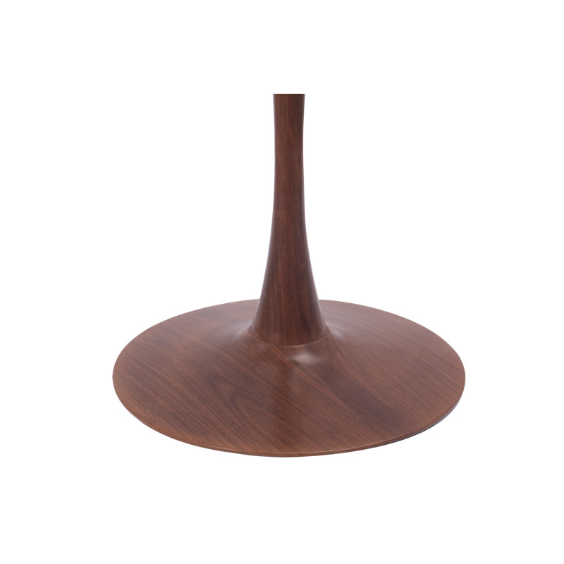 Table de salle à manger ronde moderne de 35 po Kroeker, H 29 po x L 35 po x l 35 po, Blanc