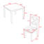 Ensemble de table de salle à manger 5 pièces avec table compacte et 4 chaises rembourrées pour petits espaces