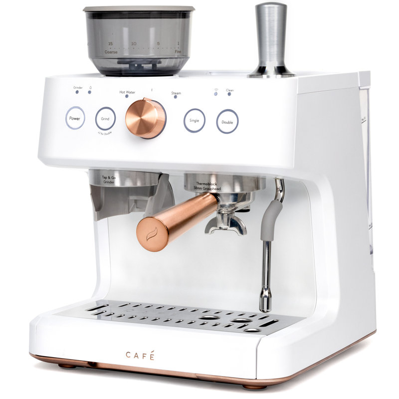 Café Bellissimo Semi-Automatic Espresso Machine, Matte White