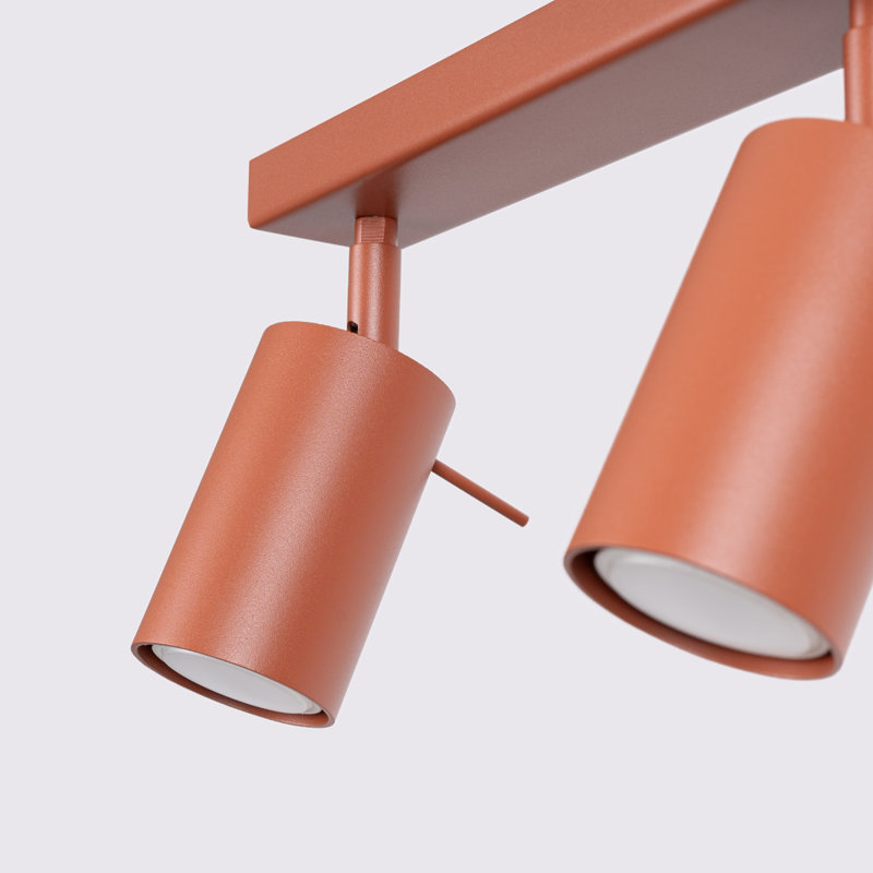 RING Steel Spotlight, Red Ochre, 117x6x17 cm, 6 Lights