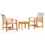 Barile 2 - Person Solid Wood Patio Dining Set Square Table-1432517185