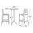 Farrah 23.6" W Stackable Plastic 3-Piece Patio Bar Set-382215315