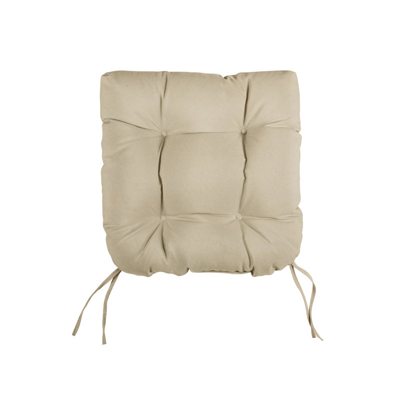 Coussin de siège capitonné Sunbrella, L 16 po, Brun clair Fresco