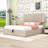 Upholstered Platform Bed with Hydraulic Storage System and Headboard-863995813-863995812
