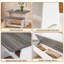 Ensemble de salle à manger de coin-repas en forme de L 3 pièces avec rangement caché, ensemble de table de coin en bois moderne et banc pour petits espaces et cuisine, gris et blanc-822992615