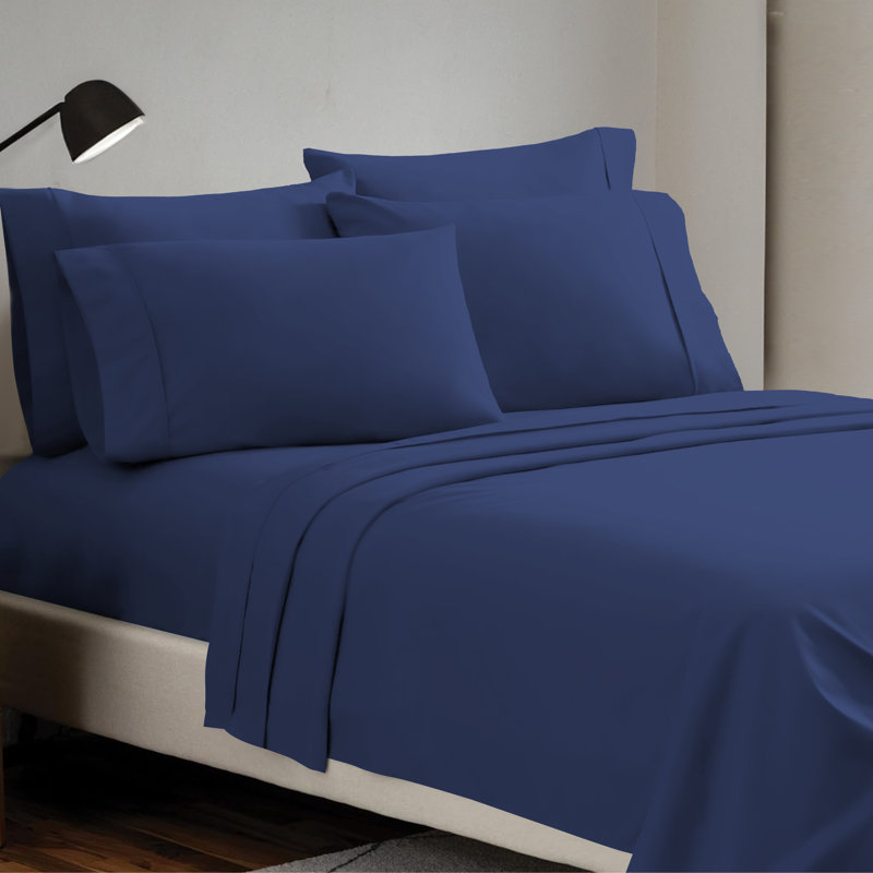 Ensemble de draps en microfibre Paarizaat 9000 Series, Bleu marine, Grand