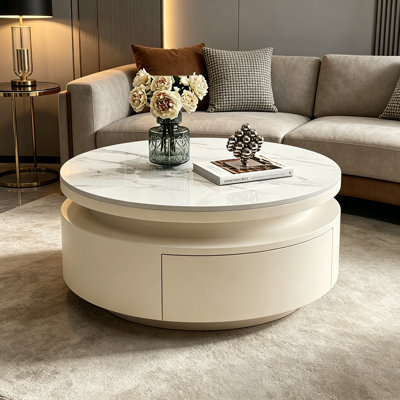 Modern Minimalist Coffee Table Wooden Drawer