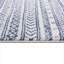 Tapis bleu marine à rayures décoratives 2 pi x 4 pi