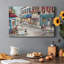 Café pittoresque - peinture sur toile tendue-683688536