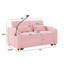 Fauteuil inclinable polyvalent à double siège pliable, canapé-lit confortable en velours avec poches latérales, port USB, support pour téléphone pivotant, cendrier et dossier réglable-1077022820-1077022821