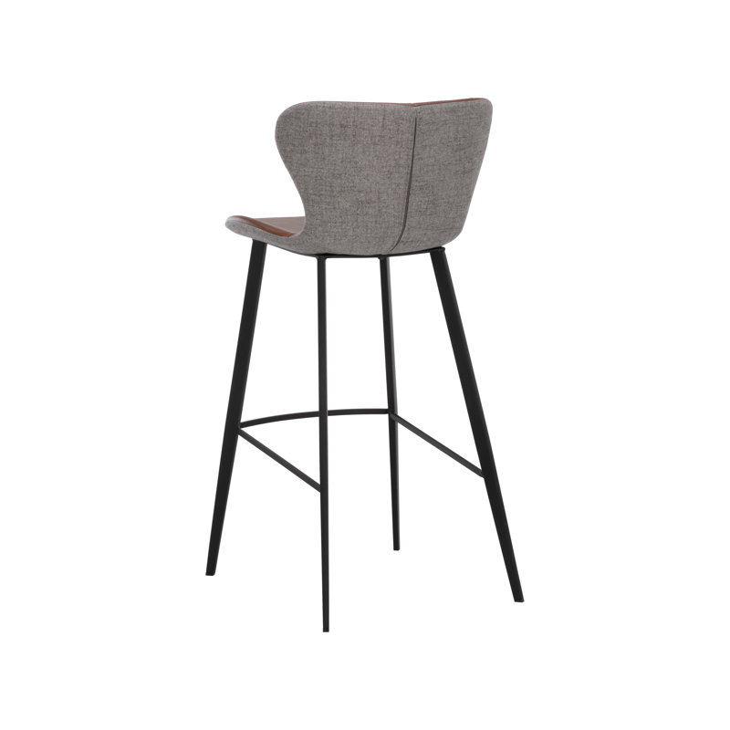 Arabella Upholstered Bar Stool, Brown, Bar Stool (30" Seat Height)