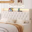 Ensemble de chambre à coucher 3 pièces, lit flottant avec port de charge-729904045-729904043
