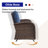 Gaetanino 49.5" Wide PE Wicker Outdoor Patio Glider Loveseat with Cushions-1901782342-1925614216