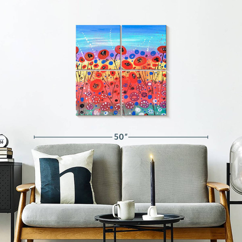 Floraison en été, H 26 po x l 26 po