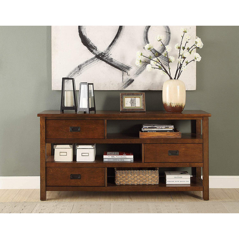 Sagers Solid Wood Top Metal Base Writing Desk, Weathered Oak