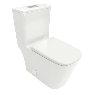 Toilette en céramique une pièce, double chasse avec siège à fermeture en douceur