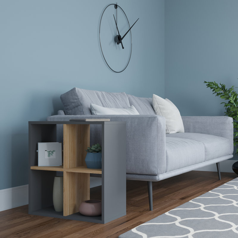 Table d'appoint, Anthracite / chêne