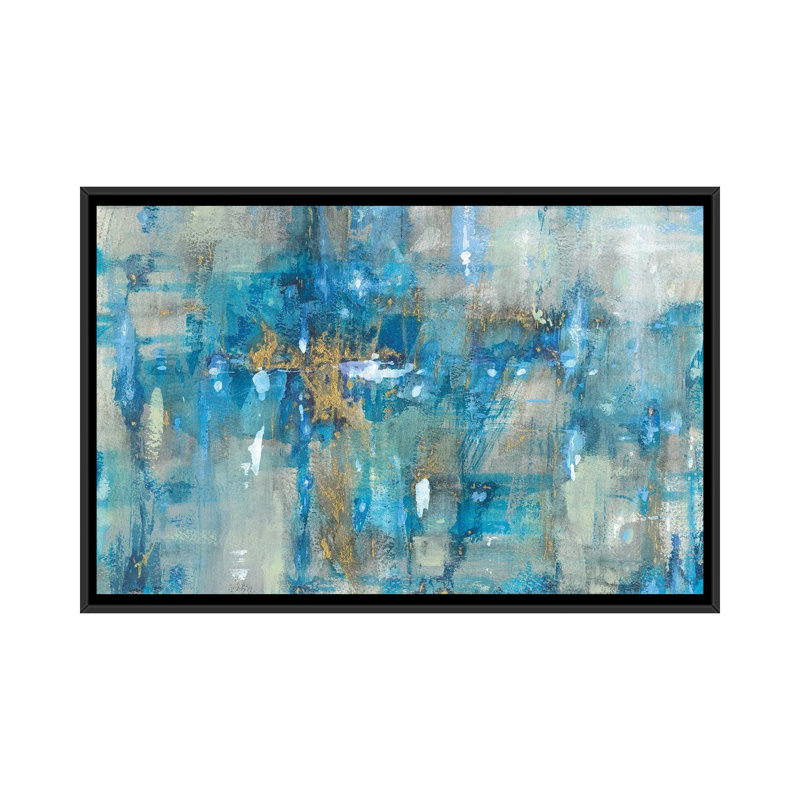 « Lapis lazuli » par Danhui nai, reproduction d’art, H 18 po x l 26 po x P 1,5 po, Toile avec cadre noir, Pas de tapis