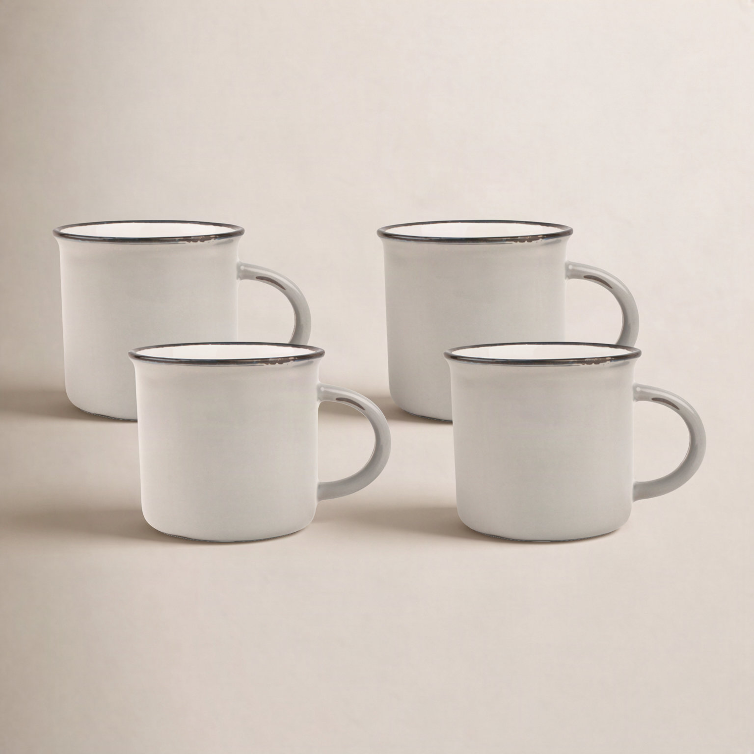 Tinware Stoneware Mug, Gray