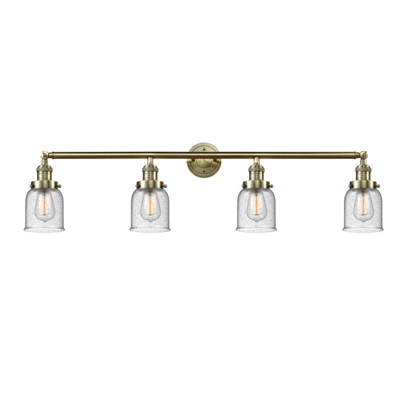 Éclairage pour salle de bain 4 lumières Anatol, Laiton antique, Incandescente