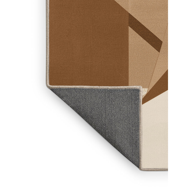 Tapis beige moelleux moelleux et moderne de couleur unie Barclay, 6 x 9