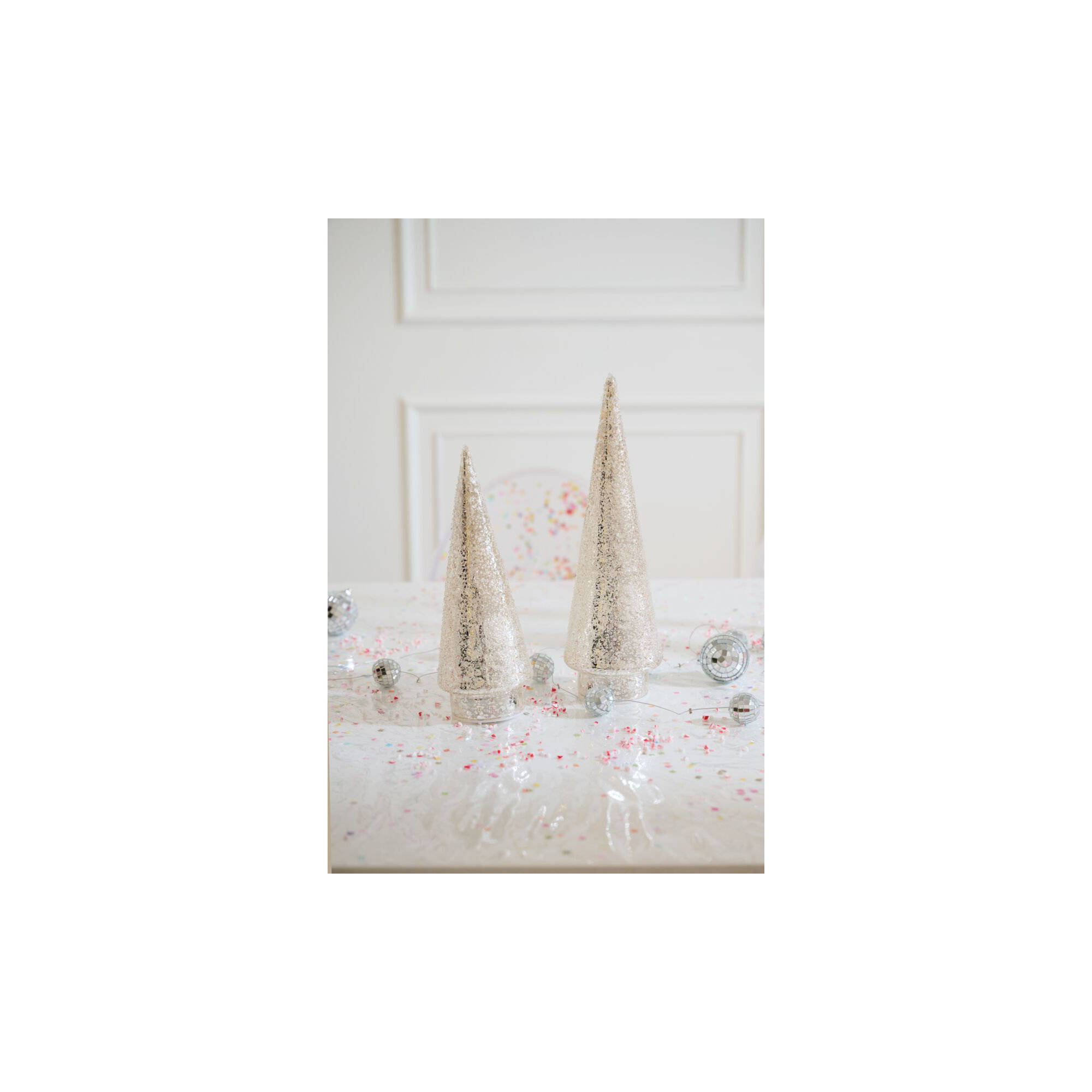 Metallic Textured LED Tree, 12.5 in x 4 in