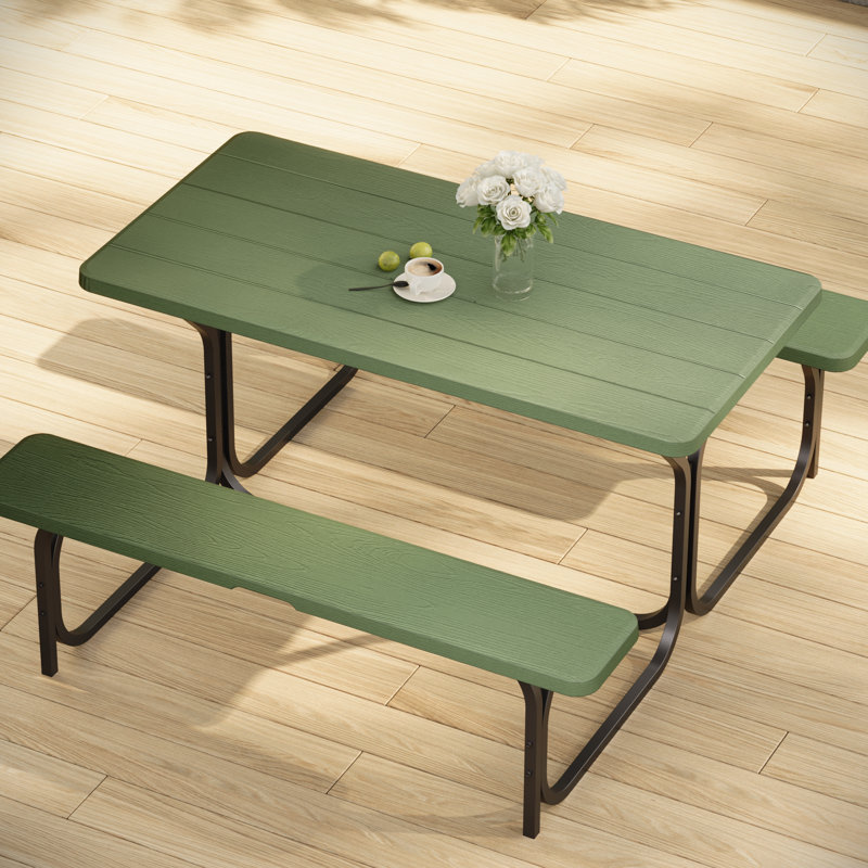 Ensemble de table de pique-nique 6/8 personnes, Blanc, H 29 po x L 54 po x l 27,4 po