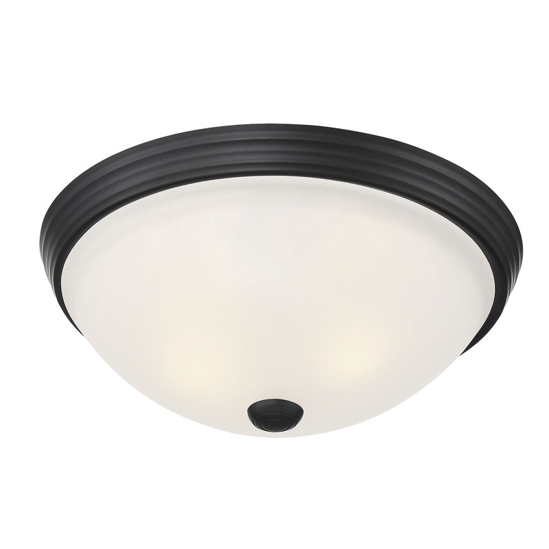 Plafonnier encastré 2 lumières Breanna, H 4,5 po x l 11 po x P 11 po, Noir