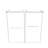 55" - 59" W×59" H Double Sliding Frameless Bathtub Shower Door With 3/8" Frosted Tempered Glass-108367642