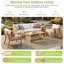 Ensemble de canapé de patio 5 pièces avec détails en corde et tables basses