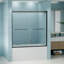 Adjustable Tempered Glass Sliding Door Modern Matte Black Bathroom Elegance