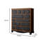 Commode à 12 tiroirs simple en bois massif brun rétro-109583591