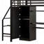 Lit mezzanine simple en métal avec bureau-1730906148